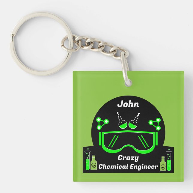 Funny Chemical Engineer Gifts Key Ring (Front)
