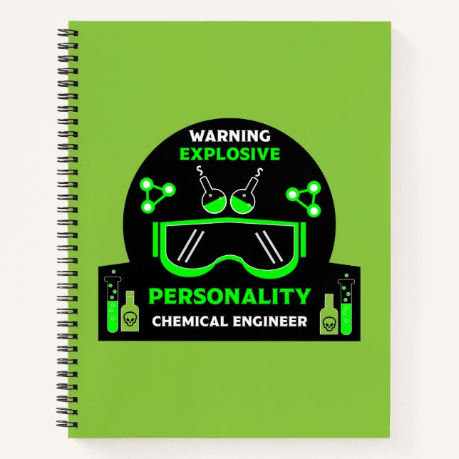Funny Chemical Engineer Gifts Notebook (Front)