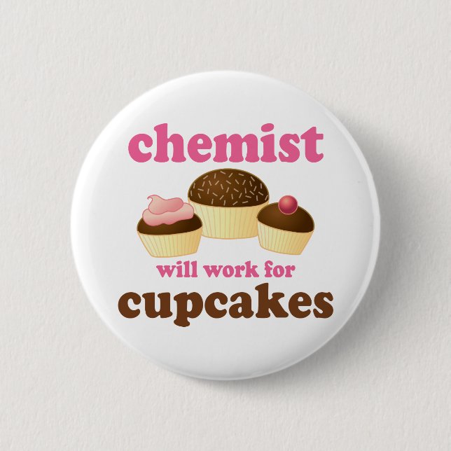 Funny Chemist 6 Cm Round Badge (Front)