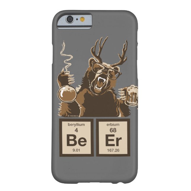 Funny chemistry bear discovered beer Case-Mate iPhone case (Back)
