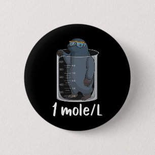 Funny Chemistry Chemist Student Science Teacher Mo 6 Cm Round Badge