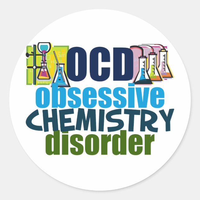 Funny Chemistry Classic Round Sticker (Front)