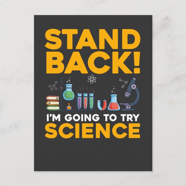 Funny Chemistry Laboratory Science Experiments Postcard (Front)