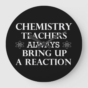 funny chemistry large clock