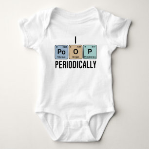 Funny Chemistry Poop Periodically Baby Bodysuit