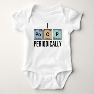 Funny Chemistry Poop Periodically Baby Bodysuit