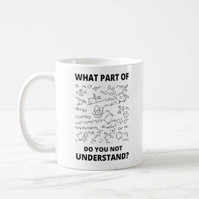 Funny Chemistry Science Teacher Gift Coffee Mug (Left)