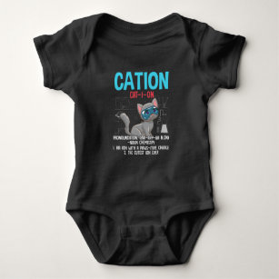 Funny Chemistry Scientist Cation Element Cat Lover Baby Bodysuit