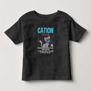 Funny Chemistry Scientist Cation Element Cat Lover Toddler T-Shirt