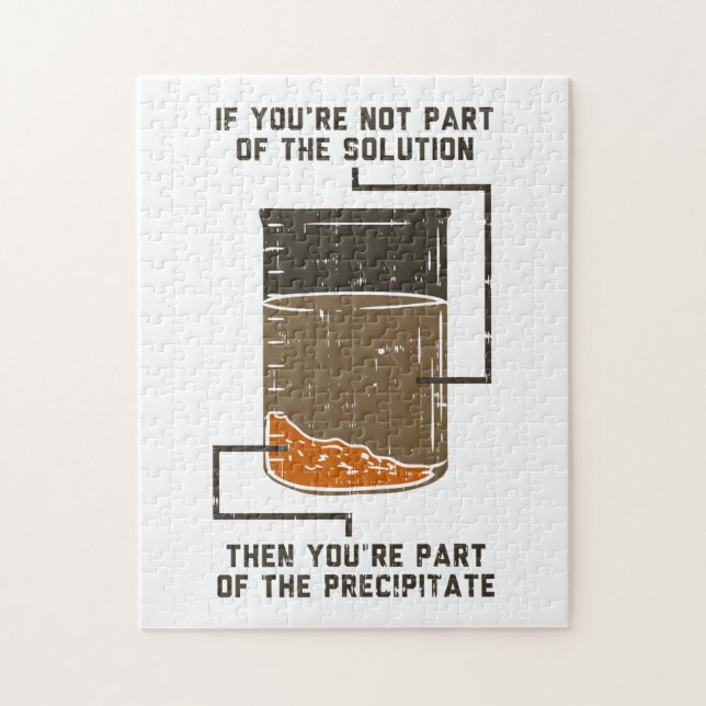 Funny Chemistry Solution Science Teacher Jigsaw Puzzle (Vertical)