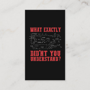 Funny Chemistry Teacher Chemist Student Formula Business Card