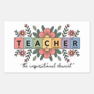 Funny Chemistry Teacher Science Lover Rectangular Sticker