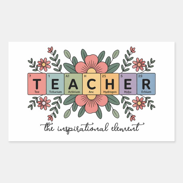 Funny Chemistry Teacher | Science Lover  Rectangular Sticker (Front)
