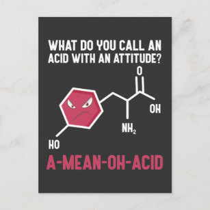 Funny Chemistry Teacher Student Lab Amino Acid Postcard