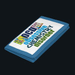 Funny Chemistry Trifold Wallet<br><div class="desc">Funny chemistry teacher gift that reads OCD Obsessive Chemistry Disorder next to science beakers full of chemicals for an experiment. A cool chemistry major present for a scientist.</div>