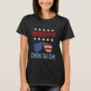 Funny Chen Tai Chi Healing Usa Flag Therapist Sayi T-Shirt