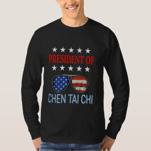 Funny Chen Tai Chi Healing Usa Flag Therapist Sayi T-Shirt