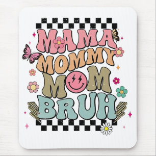 Funny Chequered Mama Flowers Mother’s Day Cute Mum Mouse Mat
