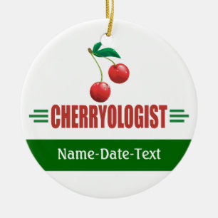 Funny Cherries Ceramic Tree Decoration