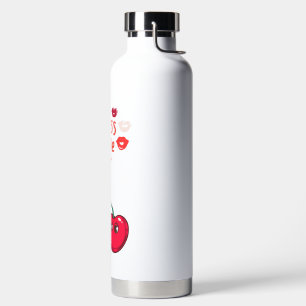 Funny cherries in love. water bottle