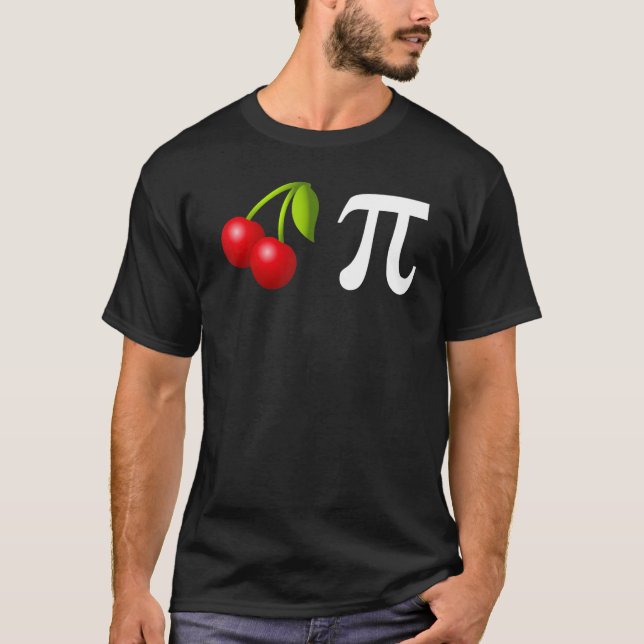Funny Cherry Pie Happy Pi Day Math Teacher T-Shirt (Front)