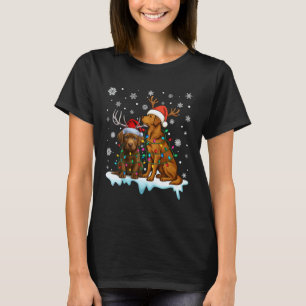 Funny Chesapeake Bay Retriever Christmas Santa Hat T-Shirt