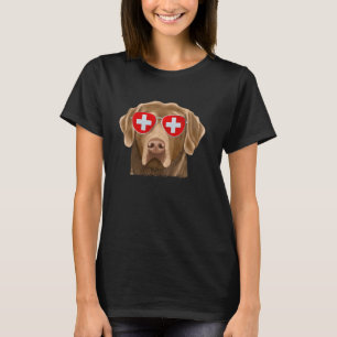 Funny Chesapeake Bay Retriever Dog Switzerland Fla T-Shirt