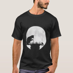 Funny Chess Board Cat Mouse Chess Playing Moon Gra T-Shirt