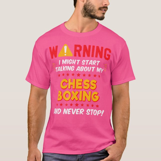 Funny Chess Boxing Chess Boxer Joke T-Shirt (Front)