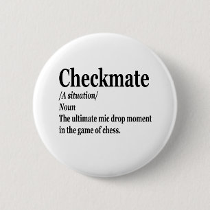 Funny Chess Checkmate Definition Chess Lover 6 Cm Round Badge