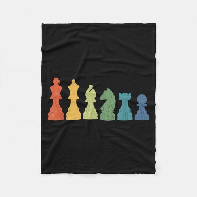 Funny Chess Eces Board Game Lover Player Themed Ch Fleece Blanket (Front)