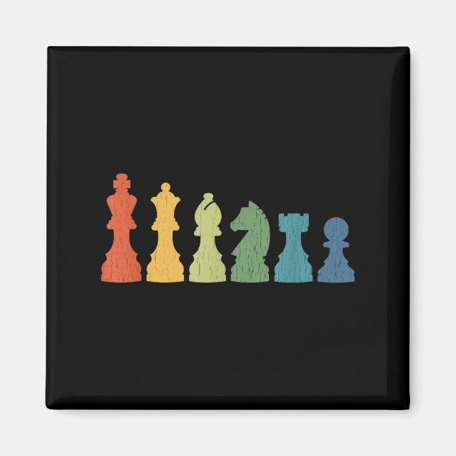 Funny Chess Eces Board Game Lover Player Themed Ch Magnet (Front)