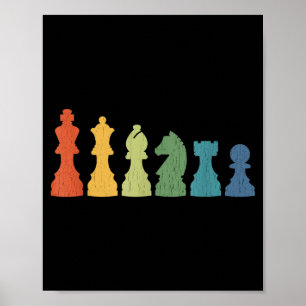 Funny Chess Eces Board Game Lover Player Themed Ch Poster