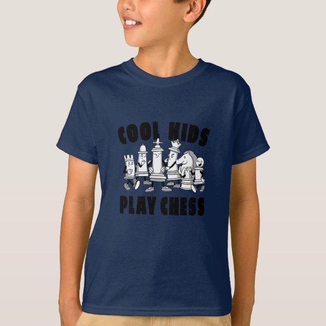 Funny Chess Game characters T-Shirt (Front)