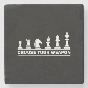 Funny Chess Gift for Chess Lover Kids Boys Girls C Stone Coaster