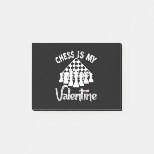 Funny Chess Is My Valentine Coach Player Fan Lover Post-it Notes