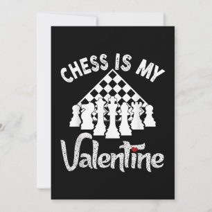 Funny Chess Is My Valentine Coach Player Fan Lover Thank You Card