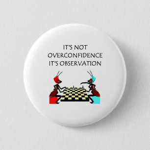 funny chess joke 6 cm round badge