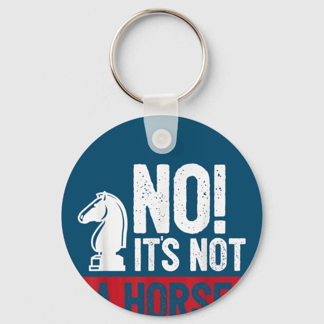 Funny Chess King Castling Design Key Ring (Front)
