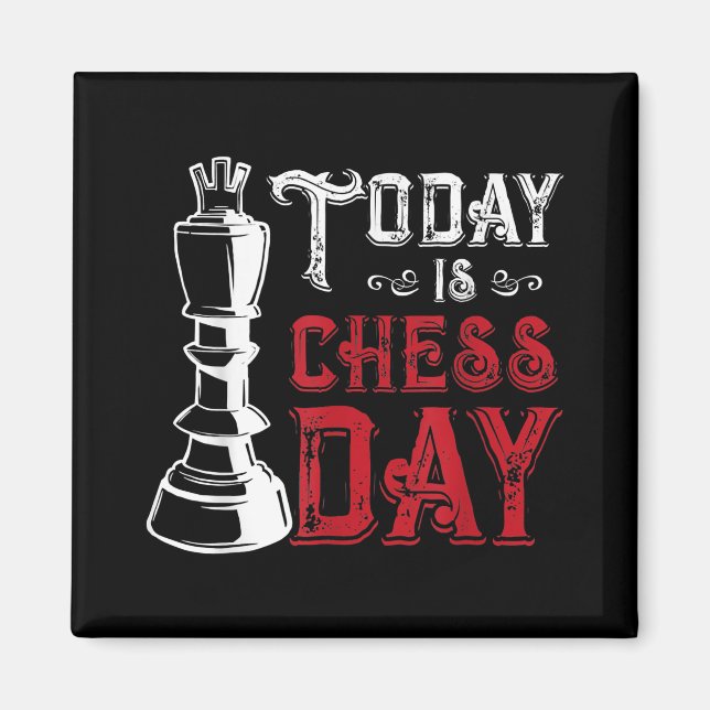 Funny Chess King Castling Design Magnet (Front)