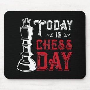 Funny Chess King Castling Design Mouse Mat