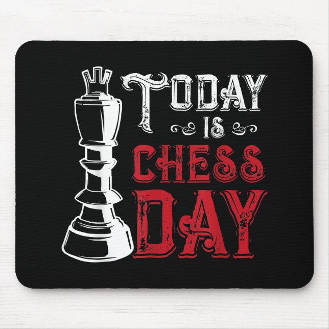 Funny Chess King Castling Design Mouse Mat (Front)