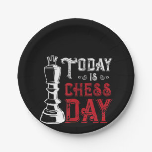 Funny Chess King Castling Design Paper Plate