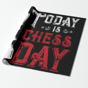 Funny Chess King Castling Design Wrapping Paper