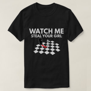 Funny Chess Knight Move Steal Your Queen Design T-Shirt