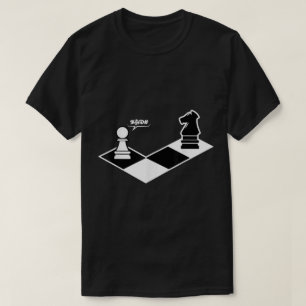 Funny Chess Pawn vs Knight Design T-Shirt