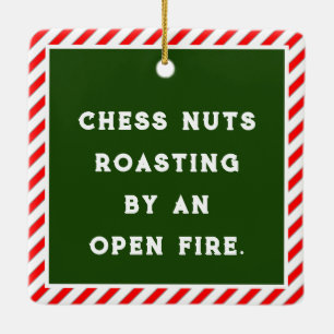Funny Chess Player Ceramic Ornament