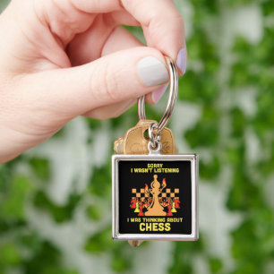 Funny Chess Quote Gift for Chess Players & Lovers Key Ring
