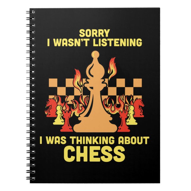 Funny Chess Quote Gift for Chess Players & Lovers Notebook (Front)