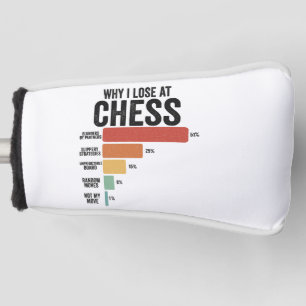Funny Chess Sport Why I Lose At Chess Game Retro   Golf Head Cover